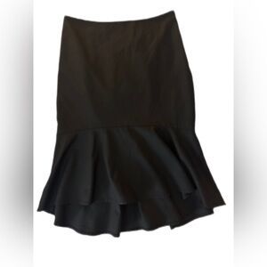 The Limited Black Collection Hi Lo Tulip Ruffle Midi Skirt, size 2